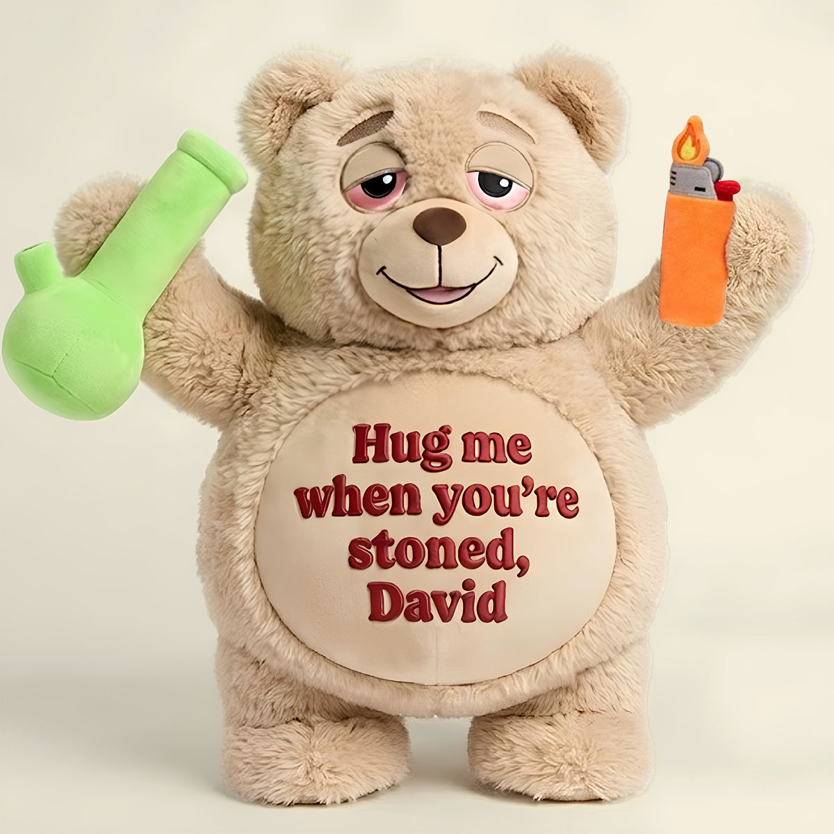 Chill Vibes Teddy Bear Pillow - Personalized Gift For Stoners 02TOLU101225-Homacus