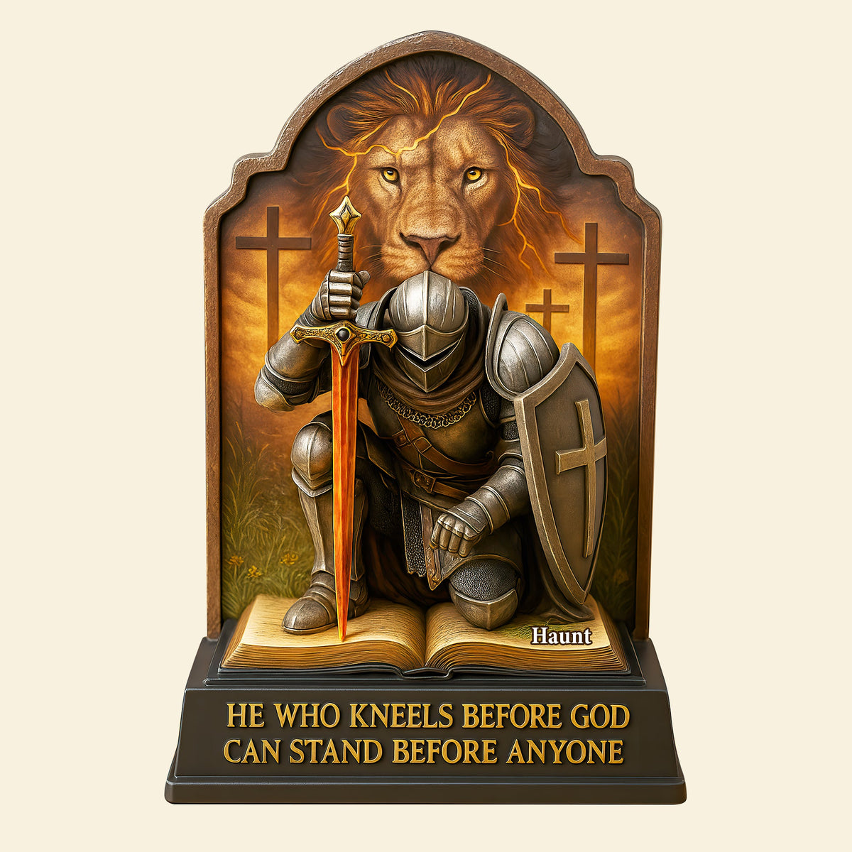 The Man Kneels Before God Acrylic Plaque - Personalized Christmas Gifts For Jesus Lover 01HULU140525-Homacus