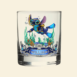 Scuba Diving Alien Drinking Glass - Personalized Gifts For Scuba Divers 03TGLU270825-Homacus