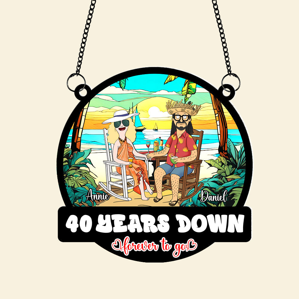 Burger Couple Suncatcher Ornament - Personalized Anniversary Gifts 03TOLU080225PA-Homacus