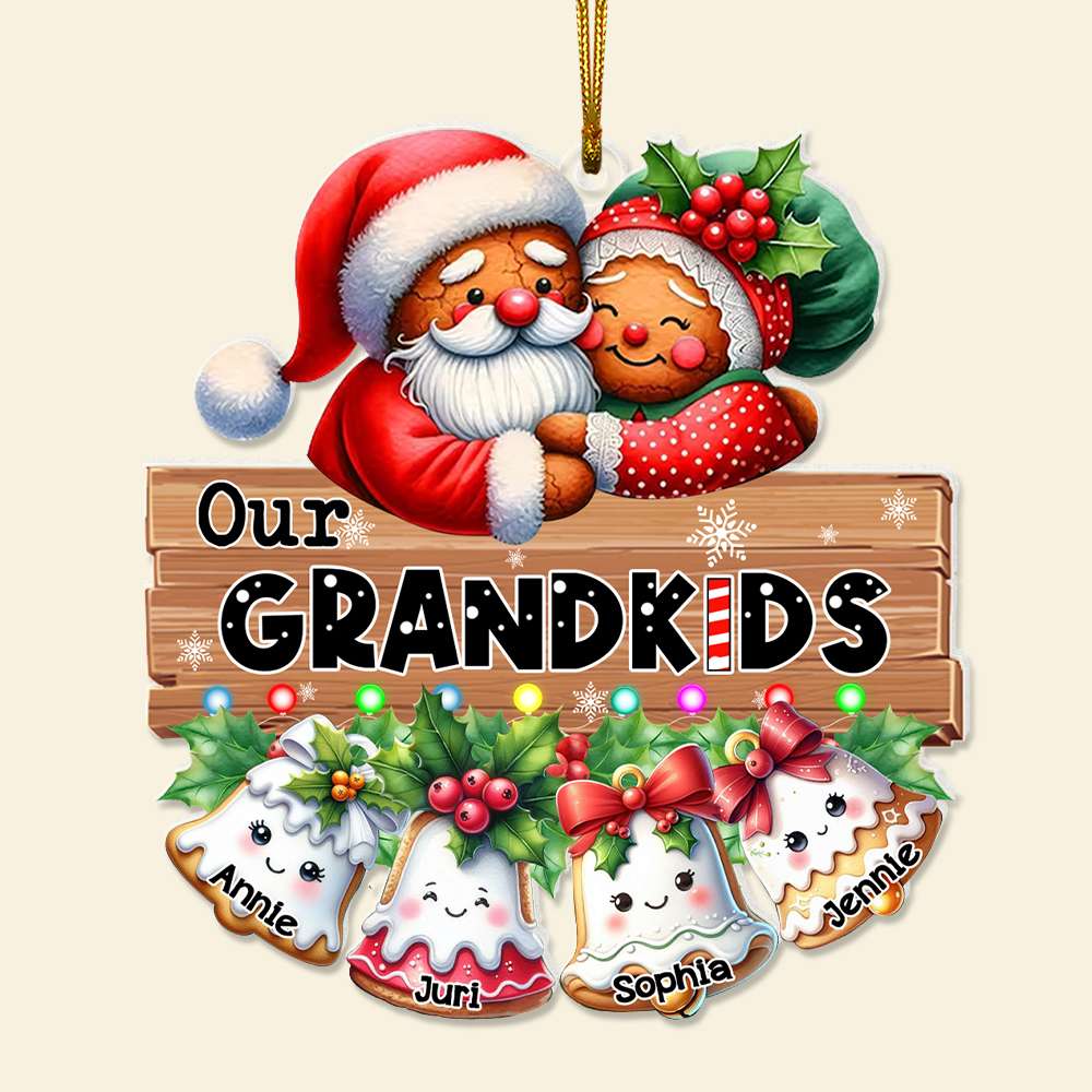 Personalized Gifts For Grandparents Gingerbread Christmas Acrylic Ornament 01OHLU041124-Homacus