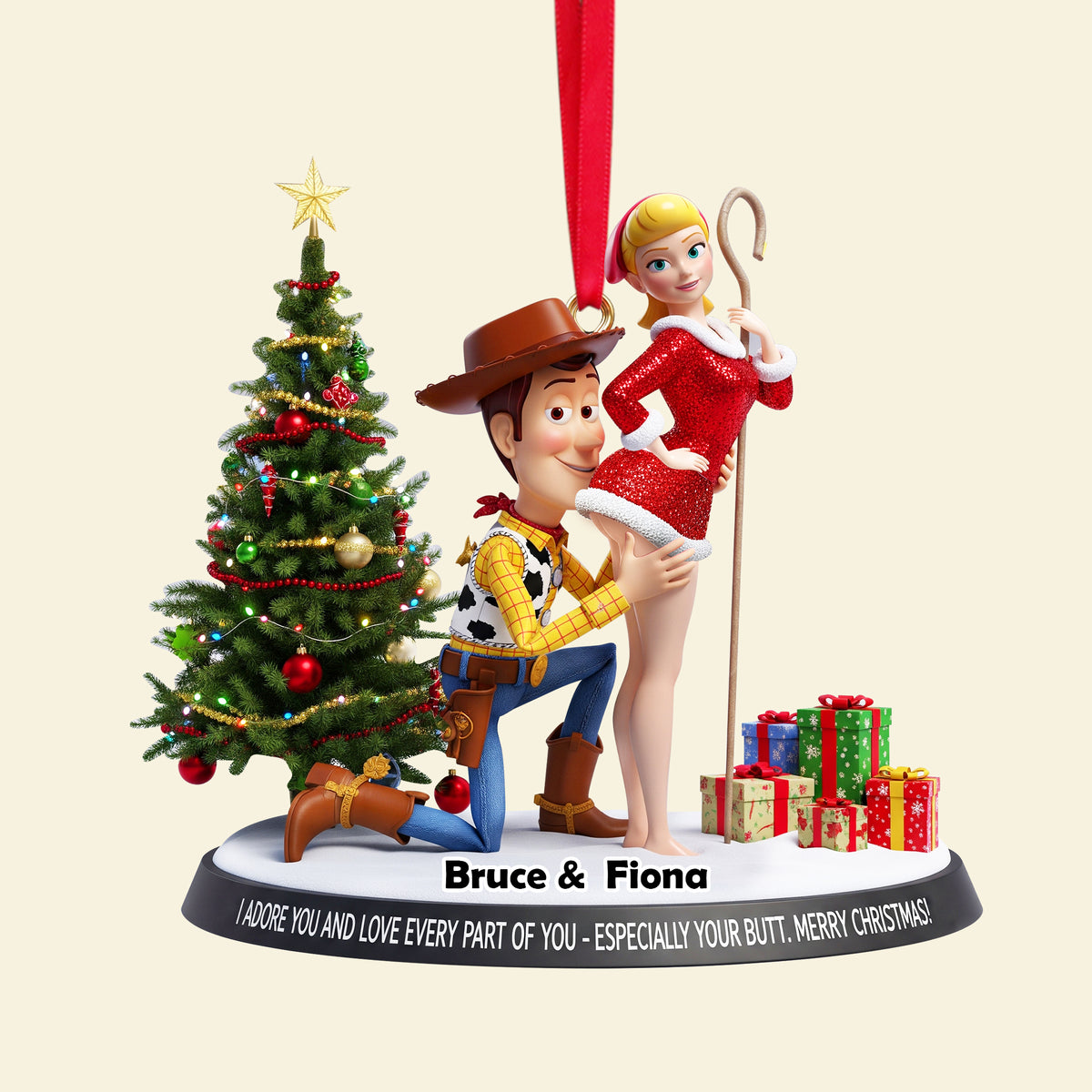 Playful Animated Ornament - Personalized Gifts For Couple 07ohlu150925-Homacus