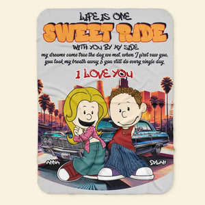 Personalized Gifts For Couple Blanket, Lowrider Car Lover 04QHLU030125HG-Homacus