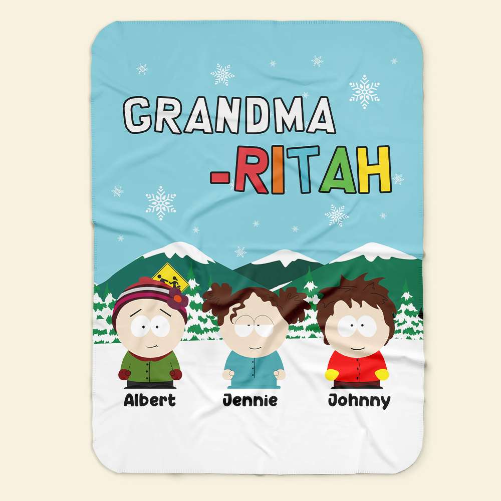 Personalized Gifts For Grandma, Movie Characters Blanket 02TOLU021124HG-Homacus