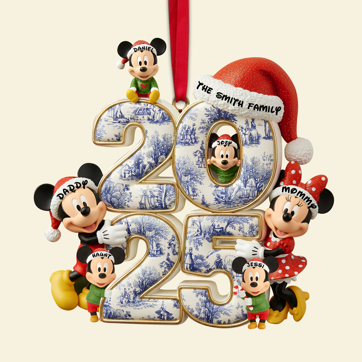 Adorable Family Christmas Acrylic Ornament - Personalized Gifts For Family 03TOLU300925-Homacus