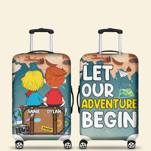 Personalized Gift For Couple Luggage Cover Let Adventure Begin 06TOLU251224HG-Homacus