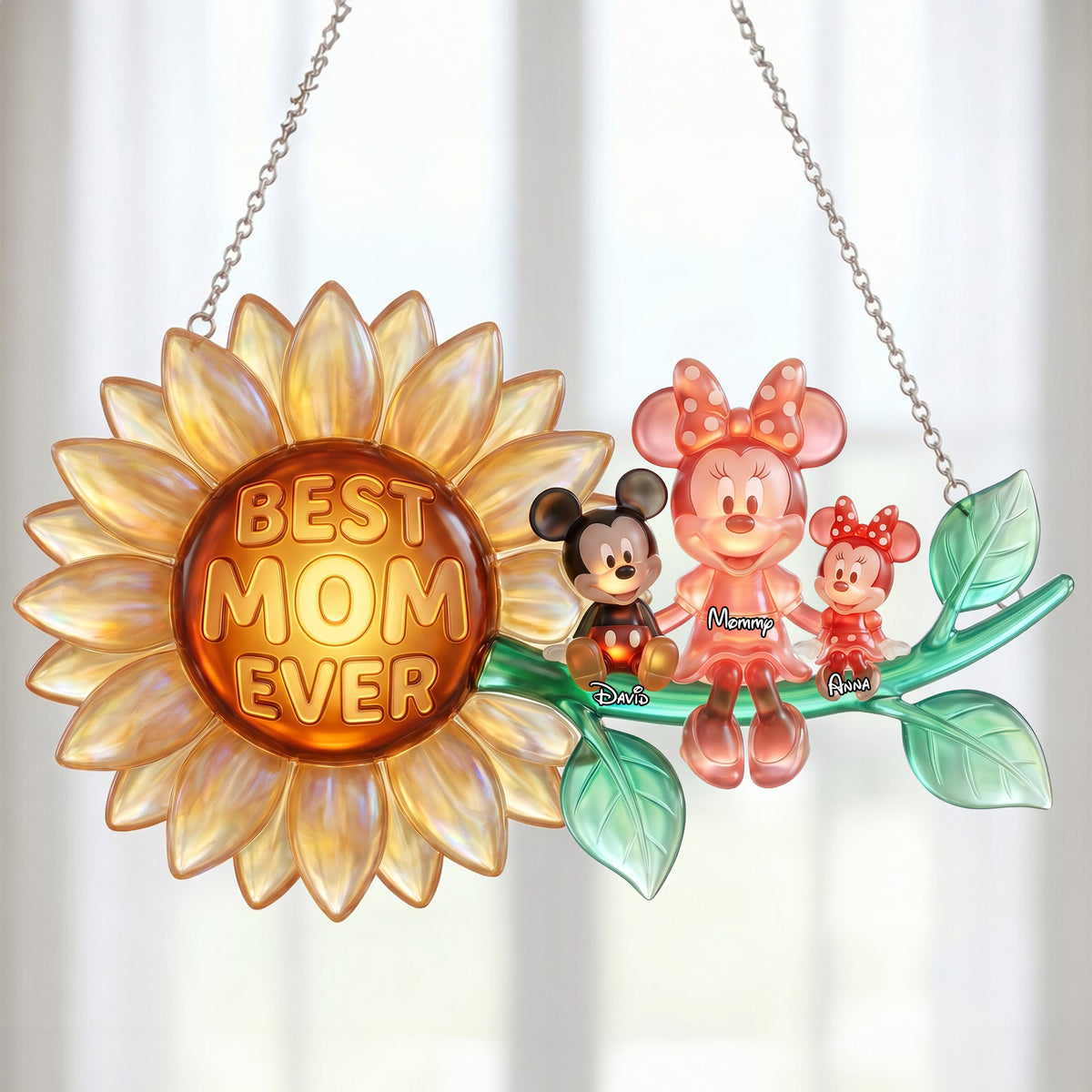 Best Mom Ever Acrylic Suncatcher Ornament - Personalized Gifts For Mom 03nalu230426-Homacus