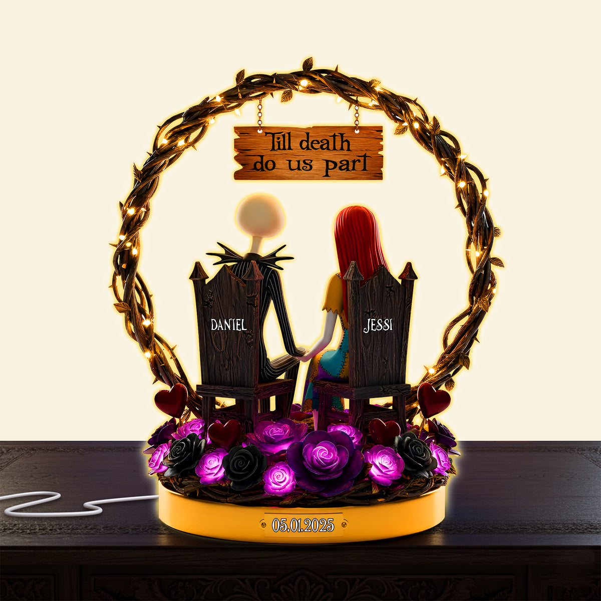 Dark Romance Couple Light Box - Personalized Gift For Couples 04TOLU101125-Homacus