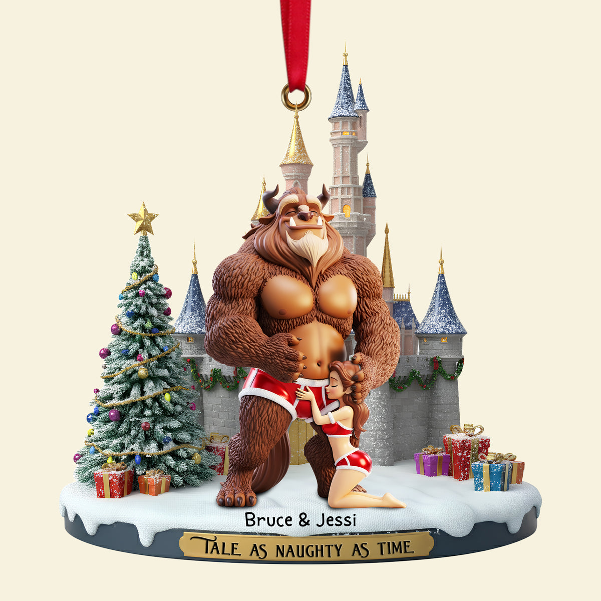 Tale As Naughty As Time Ornament - Personalized Christmas Gift For Couples 01OHLU190925-Homacus