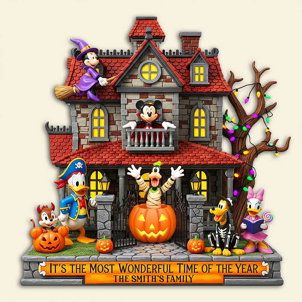 Happy Halloween Haunted Place Wood Sign - Personalized Gifts For Family 04OHLU070825-Homacus