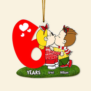 Personalized Gifts For Couples, Kissing Couple Acrylic Ornament 04OHLU271124HG-Homacus