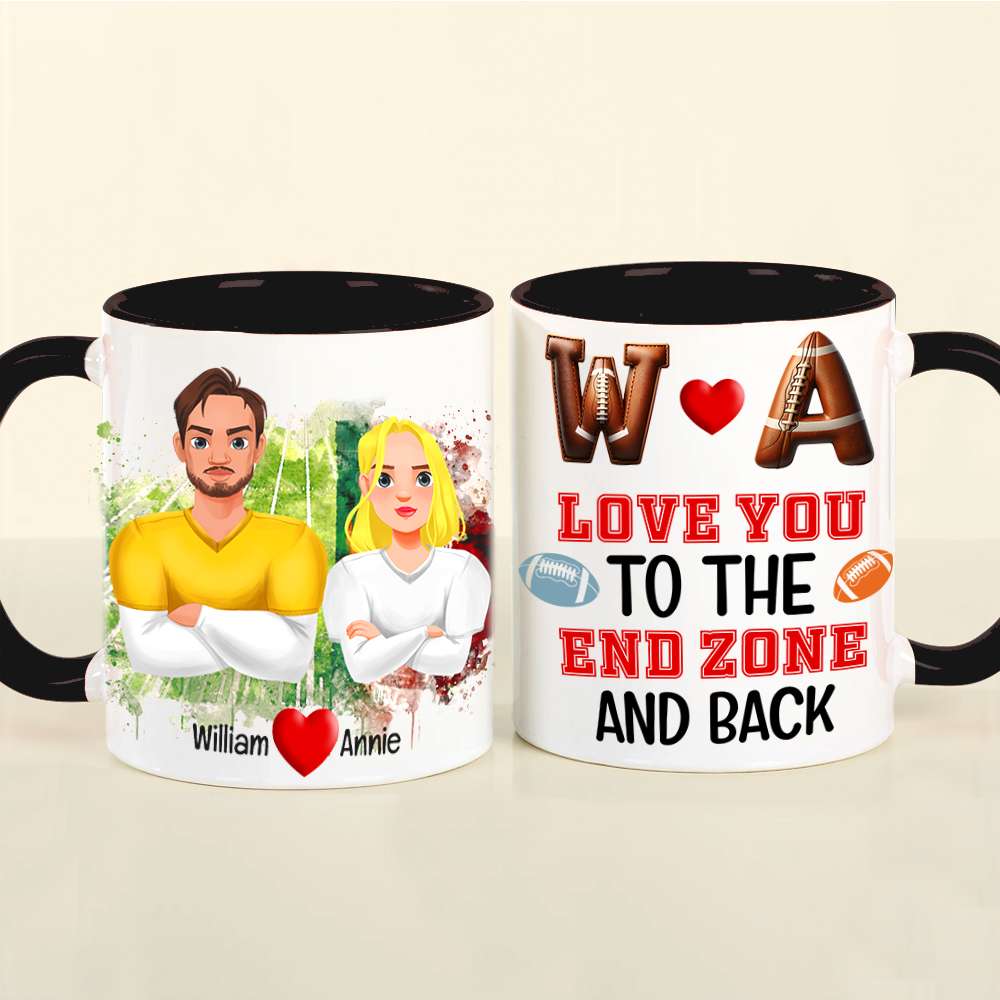 Personalized Gifts For Couple Love Football Sport Accent Mug 04XQLU221024-Homacus