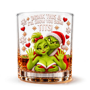 Naughty Couple Round Glass - Personalized Gifts For Christmas Couple 03NALU151026-Homacus