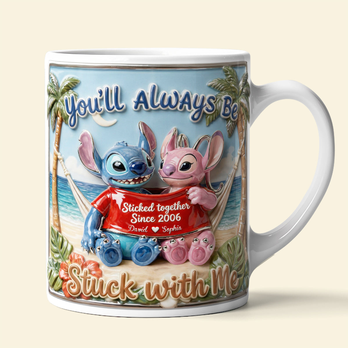 Playful Cute Couple In One Shirt Coffee Mug, Personalized Gifts For Couple 03qhlu220126-Homacus