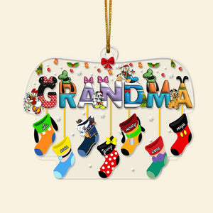 Personalized Gifts For Grandma Socks Christmas Acrylic Ornament 04XQLU071124-Homacus