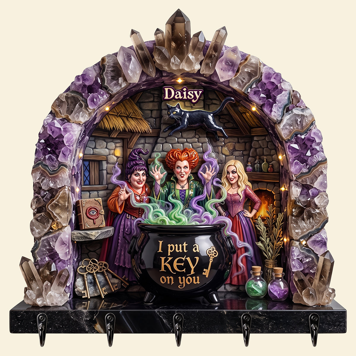 Eccentric Witch Key Hanger, Personalized Gifts For Witch Lovers 03qhta250726