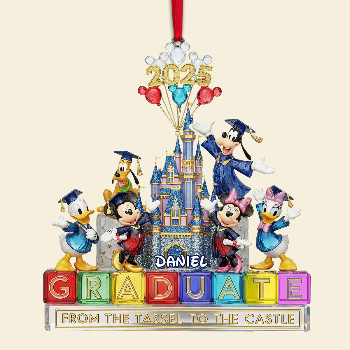 Christmas Graduate Castle Ornament - Personalized Gifts For Graduates 03NALU280825-Homacus