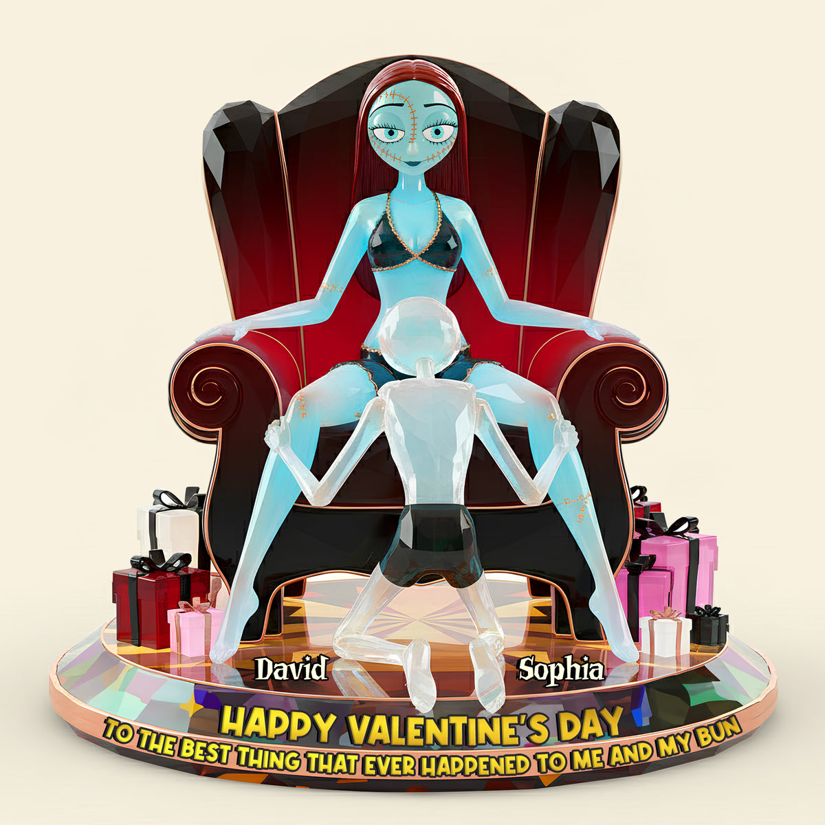 Playful Skeleton Couple Light Box - Personalized Gifts For Couple 03ohlu161225-Homacus