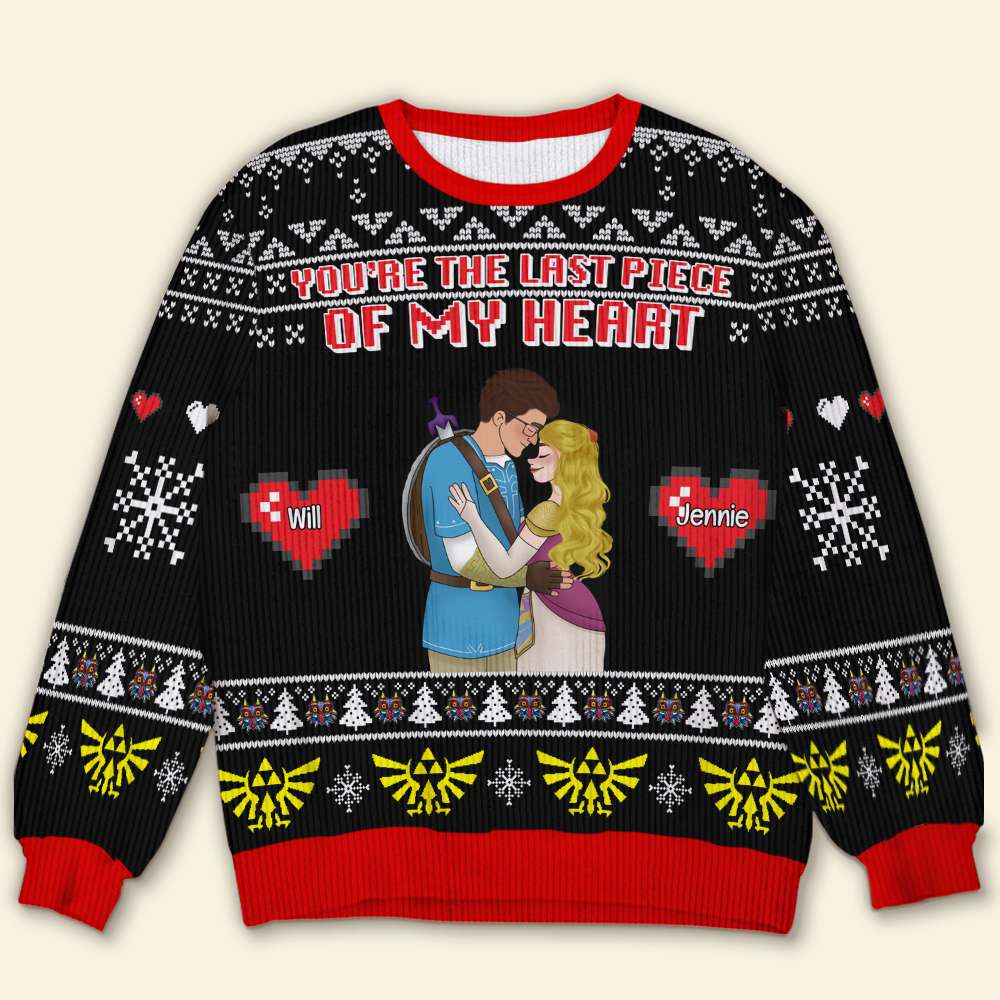 Personalized Gifts For Couples, You're The Last Piece Of My Heart Ugly Sweater 02TOLU091124HG-Homacus