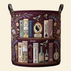 Social Satire & Romance Collection Quilted Laundry Basket - Personalized Gifts For Book Lovers 03qhta130726