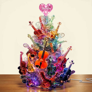 Sparkle Violin Pile Light Box - Personalized Gifts For Violinist & Violin Lovers 07QHLU281125-Homacus