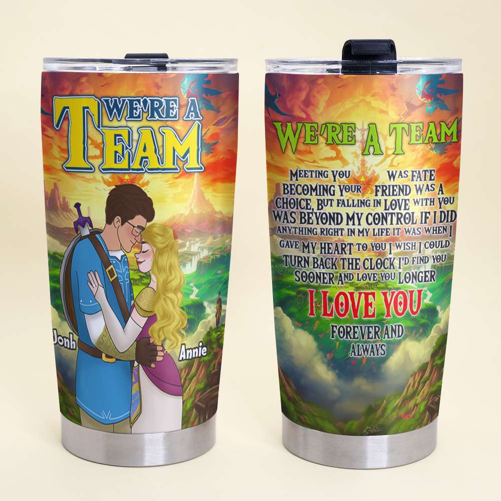 Personalized Gifts For Couples Tumbler We're A Team 02XQLU160125HG-Homacus