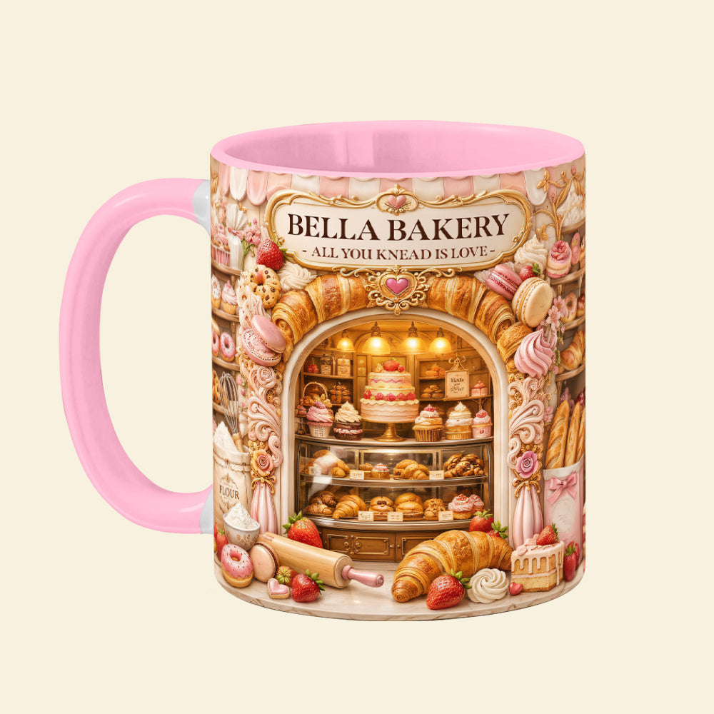 Bake With Love Accent Mug - Personalized Gifts For Bakers 02HATA260626-Homacus