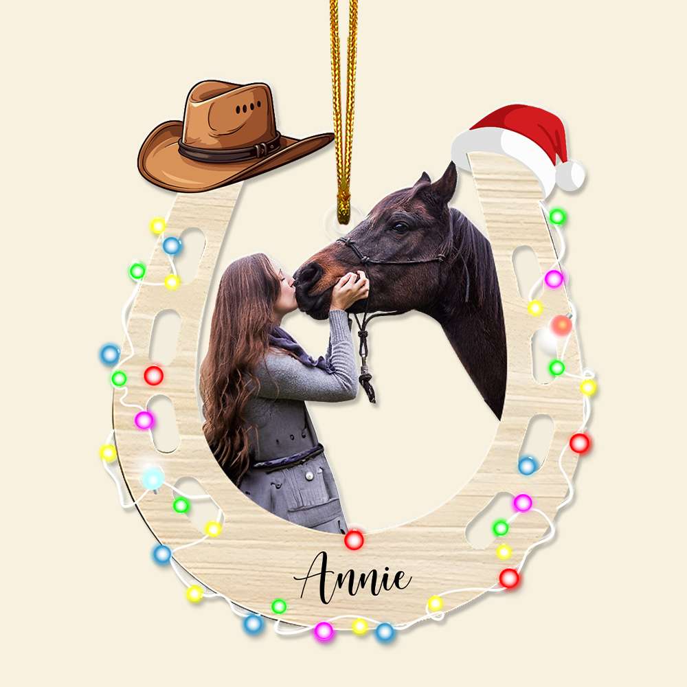 Personalized Custom Photo Gifts For Horse Lovers Acrylic Ornament 03OHLU211024-Homacus