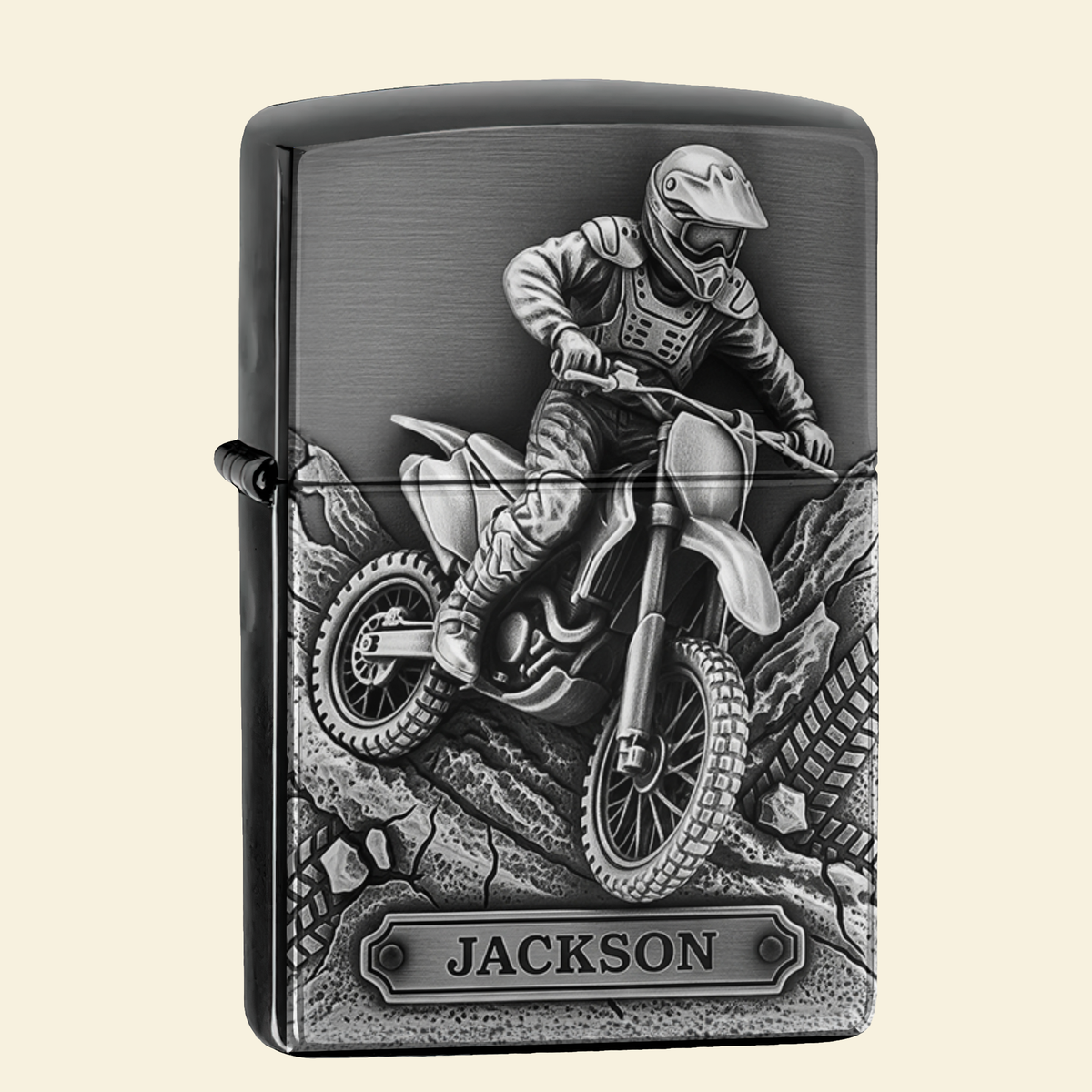 Mud Trail Rider Lighter - Personalized Gift For Motorcross Lovers-Homacus