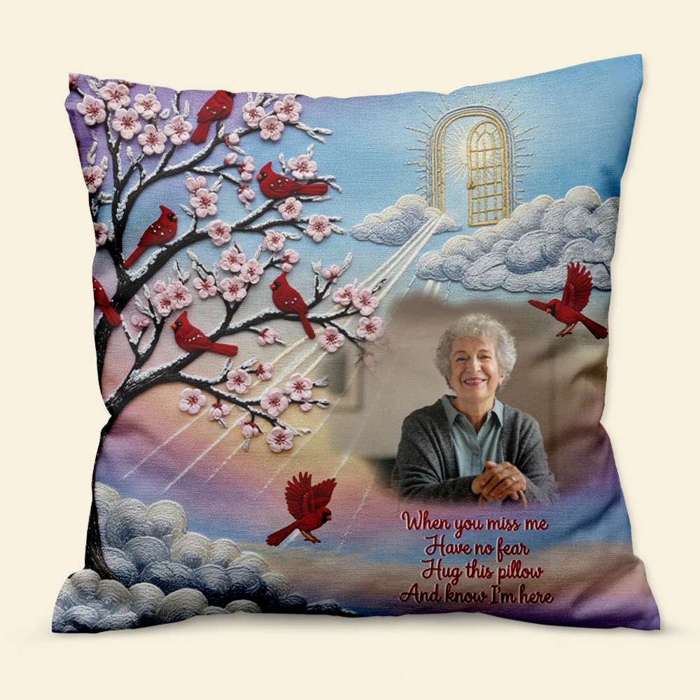 Memorial Square Pillow - Custom Photo Gifts For Heaven 03nalu140625-Homacus
