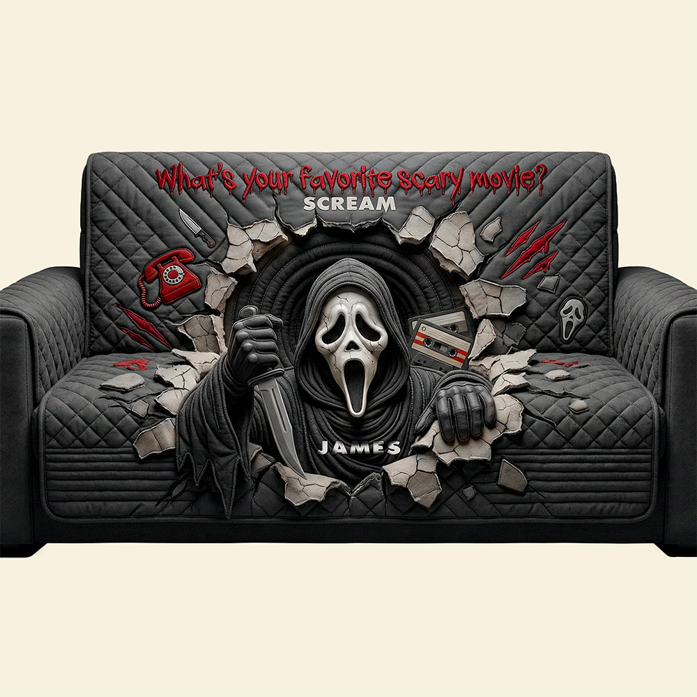 Horror Quilted Sofa Cover - Personalized Gifts For Movie Lovers 01pata230126-Homacus