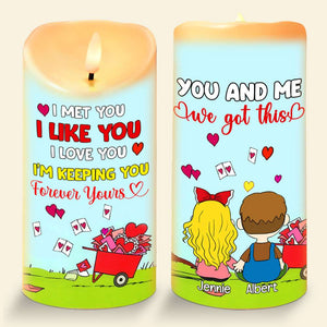 Personalized Gifts For Couples Holding Hands LED Candle 05KALU021224HG-Homacus