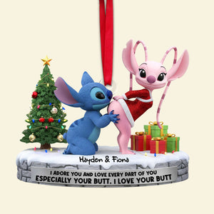 Christmas Couple Ornament - Personalized Gifts For Couple 07OHLU120925-Homacus