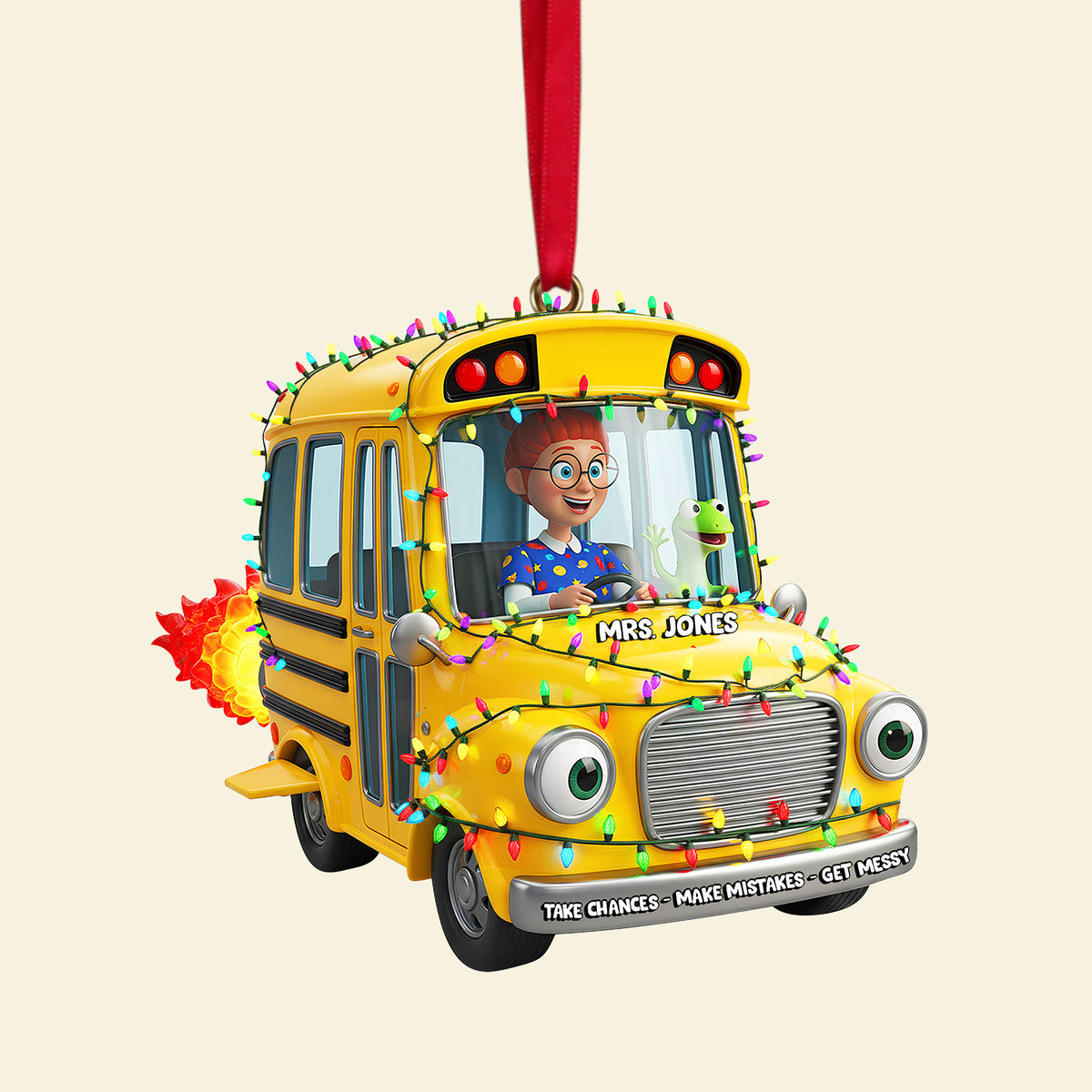 Adventure Bus Custom Photo Ornament - Personalized Christmas Gifts For Teachers 06NALU160925-Homacus