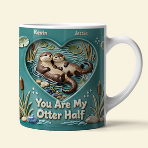 Sweet Otter Couple Coffee Mug - Personalized Gift For Couples 03NATA200126-Homacus