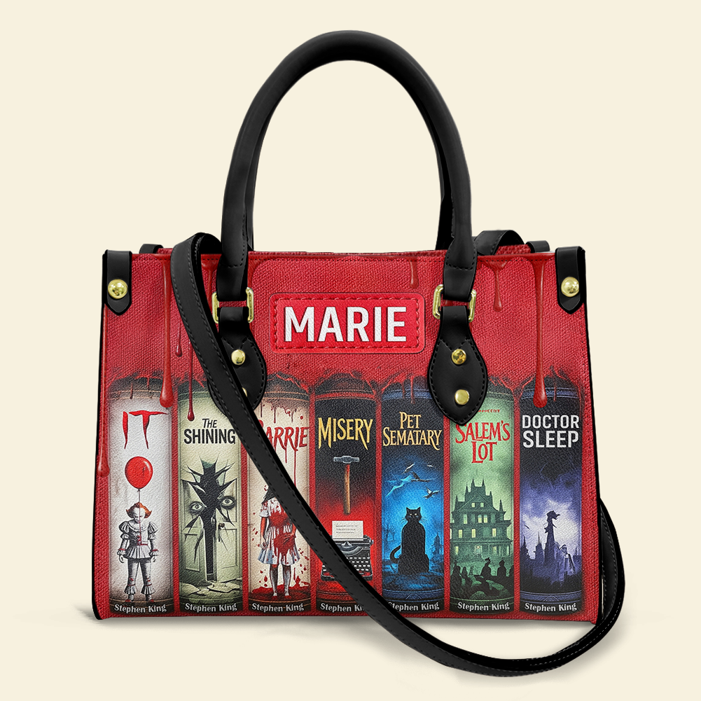Creepy Stories Leather Bag - Personalized Halloween Gifts For Fans 04NALU130825-Homacus