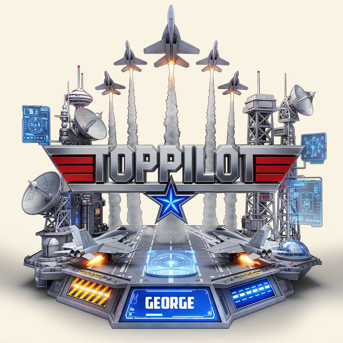 Top Pilot Acrylic Plaque - Personalized Gifts For Pilot 02OHLU050625-Homacus