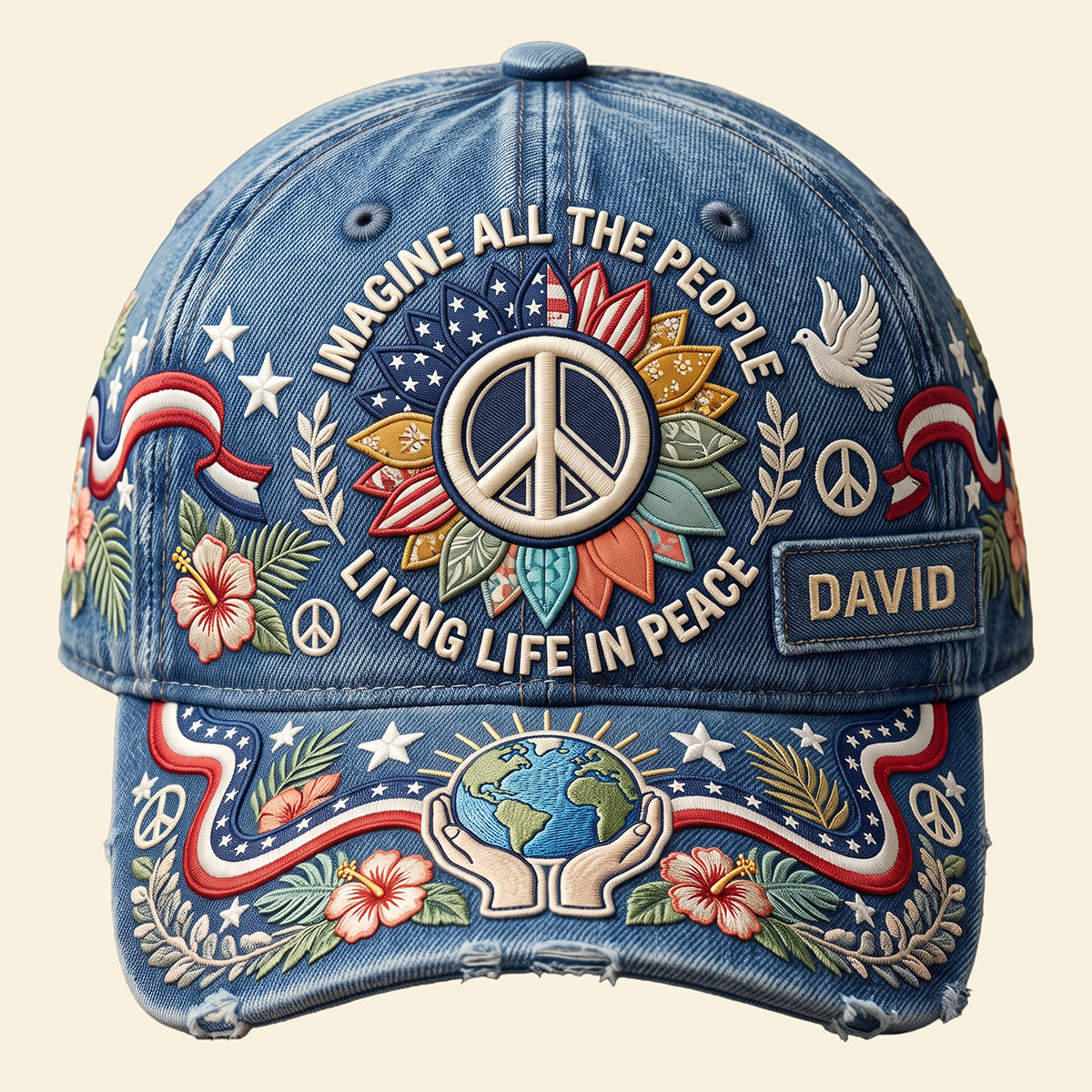 Peace Baseball Classic Cap - Personalized Gifts 04pata010726