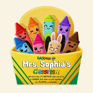 Colorful Crayon Box Doormat - Personalized Gifts For Teacher 06HULU220725-Homacus