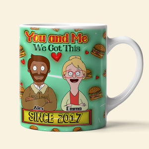 Personalized Gift For Couples Edge To Edge Mug 3D Inflated Effect 04XQLU311224HG-Homacus