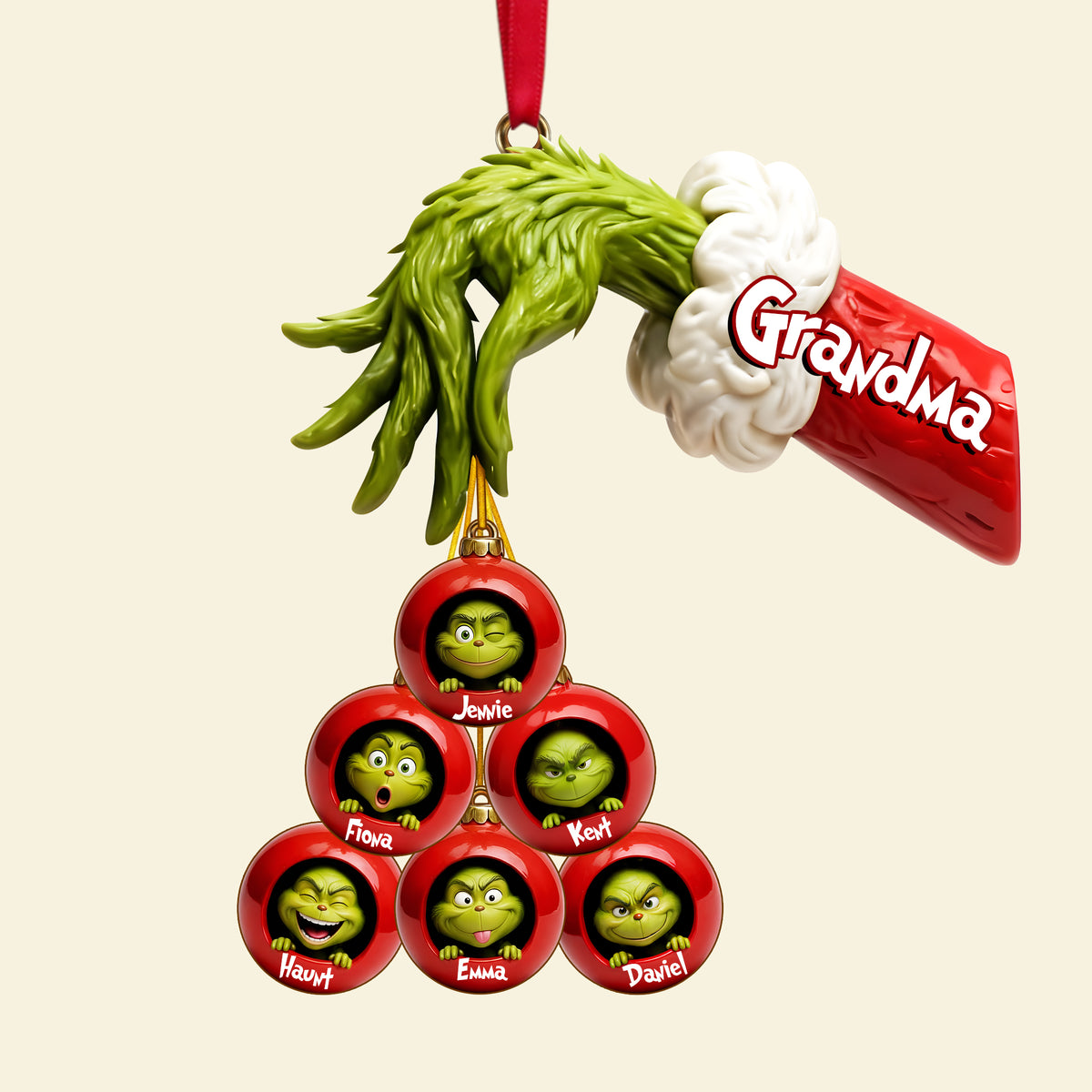 Green Monster Family Ornament - Personalized Gifts For Family Christmas Ornament 05QHLU170925-Homacus