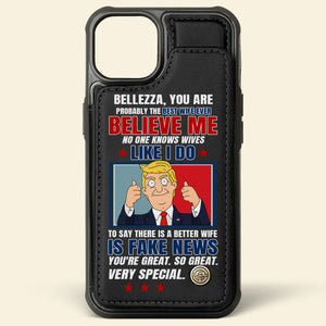 Personalized Gifts For Couple Flip Wallet Phone Case, Terrific Husband & Wife 03QHLU200225HG-Homacus