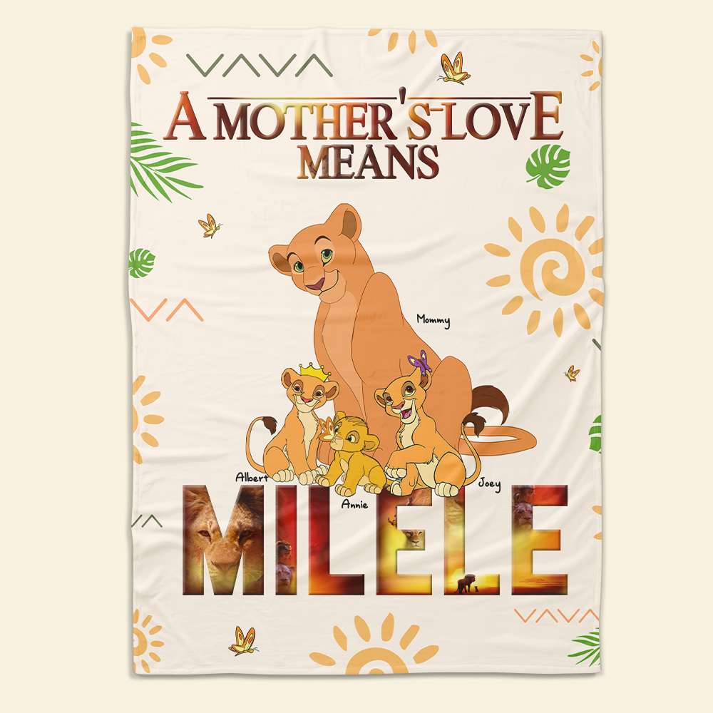 Personalized Gifts For Mom Lion Blanket - A Mother's Love Means MILELE 02OHLU110325-Homacus