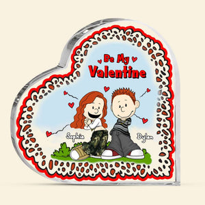 Personalized Gifts For Couples Valentine Heart Plaque Y2K Style Couples 05KALU060125HG-Homacus