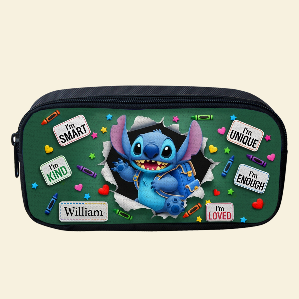 Cute Alien Ready For Class Pencil Case - Personalized Gifts For Kids 04TGLU300725-Homacus