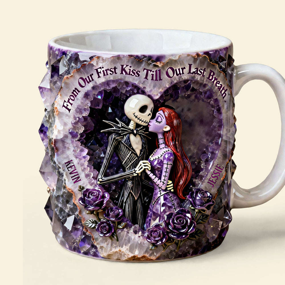 Kissing Skeleton Couple Coffee Mug - Personalized Gifts For Couple 03nata130126-Homacus