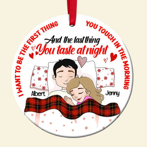 Personalized Gifts For Couples, Couple Slepping Ceramic Ornament 03OHLU091124HG-Homacus