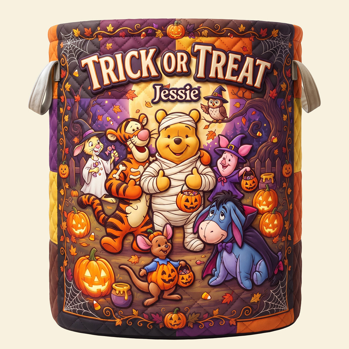 Whimsical Woodland Friend Laundry Basket - Personalized Gift For Halloween 04TYTA050826