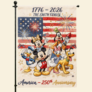 250th Anniversary Garden Flag - Personalized Gifts For Patriotic Family 03NATA090626