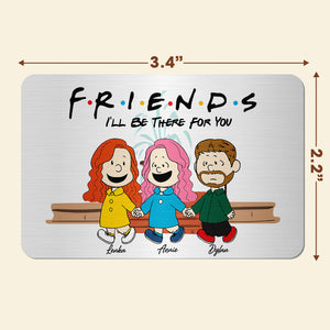 Personalized Gift For Friends Aluminum Wallet Card Cartoon Characters Holding Hands 03KALU201224DA-Homacus